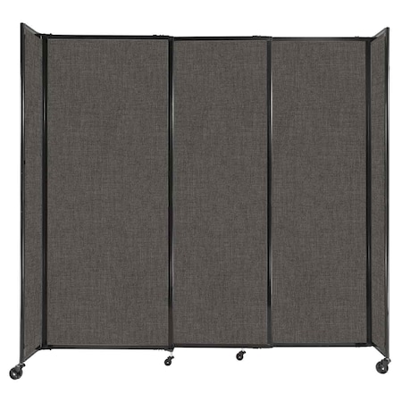 Versare StraightWall Sliding Portable Partition 7'2" x 6'10" Mocha Fabric 1448592